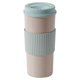 thumbnail image 1 of Taza de café reutilizable con tapa y funda | Taza de viaje portátil de fibra de trigo | Apto para lavavajillas, cero residuos, sin plástico y a prueba de fugas, 1 of 4