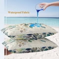 thumbnail image 4 of Lumbar Pillow Covers 20x12 Inch Set of 2, Blue Teal Botanical Waterproof Outdoor Pillow Covers, Weeping Fall Eucalyptus Leaves Rustic Decorative Cushion Pillowcases for Couch, Sofa, Bed, Patio, 4 of 9