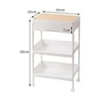 thumbnail image 3 of Rolling Cart Utility Cart Rolling Storage Cart Bathroom Cart Rolling Cart Large Capacity Eco Friendly PP MDF Sturdy Construction Space Saving Utility Cart For Beauty Salon, 3 of 5