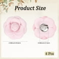 thumbnail image 2 of 4pcs Cloth Art Camelia Brooch Pins Platinum Tone Iron Pin for Clothes Bags Multi-Layer Flower Badge Pink 67.5x33mm, 2 of 9