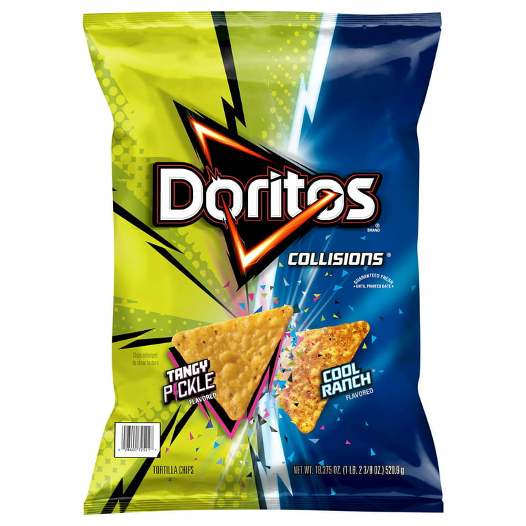 Doritos Collisions Tortilla Chips Cool Ranch and Tangy Pickle (18.375 oz.)