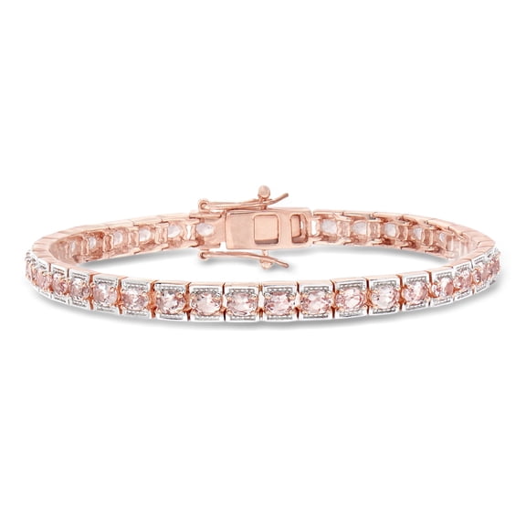 Ross-Simons 6.00 ct. t.w. Morganite Tennis Bracelet in 18kt Rose Gold Over Sterling, Women's, Adult