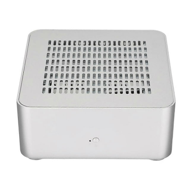 Aluminum Chassis Small Desktop Computer Case PSU HTPC Mini-ITX PC Case 2 USB 3.0 Ports
