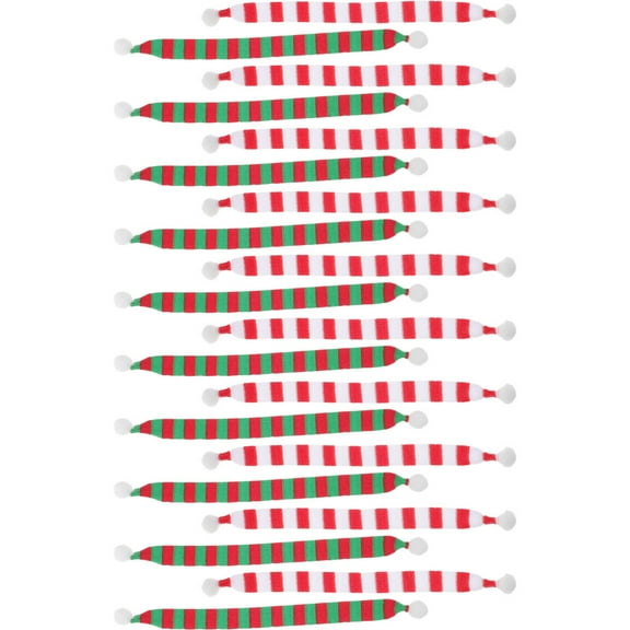 Raindrops 20pcs Mini Knit Scarves for Snowman Crafts, Decorative Holiday Accessories for Winter Projects