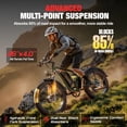 thumbnail image 4 of PUJH 26 Inch Fat Tire Electric Dirt Bike 6OOOW Dual Motor 60V 20Ah 50 m/h 35-100 miles 200Nm 40 Degree Full Suspension Hydraulic Brake for Adults, 4 of 9