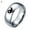 SilverUS 7, variant on Men Women Yin Yang Sign Band Fashion Titanium Steel Ring Lover Couple Jewelry