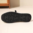 thumbnail image 5 of pwidon Women Platform Wedge Sneakers Cutout Lace Toe Breathable Hollow Lace Up Non Slip Casual Walking Chunky Sole Trainers Black 38, 5 of 9