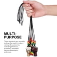 thumbnail image 3 of Shisuyan 4 Pcs Necklace Charms Djembe Drum Pendants Multi Keychain Making For Artisans, 3 of 8