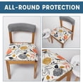thumbnail image 4 of Chair Covers Seat Covers for Dining Room Chair Seat Covers 6PCS Removable Washable Upholstered Chair Seat Cushion Slipcovers Chair Protector with Elastic Bottom for Dining Room,Office, 4 of 6