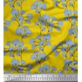 thumbnail image 1 of Soimoi Rayon Fabric Yellow Blue Flower Floral Fabric Prints By Yard 56 Inch Wide, 1 of 3