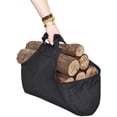 thumbnail image 4 of Outdoor Canvas Log Carry Bag, Fireplace Firewood Storage Bag Tote Racks, Large Capacity Log Carrier - Wood Tote (Black), 4 of 4