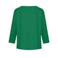 thumbnail image 4 of Inglocry Girls Long Sleeve T Shirts Kids Fall Tops Crewneck Basic Loose Fit Tees For Kids Age 5-14Y Green 13-14Y, 4 of 5