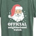 thumbnail image 3 of Instant Message - Santa Neighborhood Watch Christmas - Women's Short Sleeve Graphic T-Shirt, 3 of 6