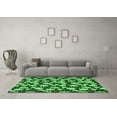 thumbnail image 3 of Ahgly Company Indoor Round Abstract Emerald Green Modern Area Rugs, 4' Round, 3 of 4
