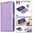 thumbnail image 3 of Compatible With Samsung Galaxy S23 Wallet Case,PU Leather Flip Folding Kickstand,With [RFID Blocking] Card Holder,Magnetic Closure,Shockproof Anti-fall Rugged Phone Case,Purple, 3 of 9