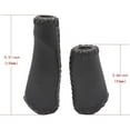 thumbnail image 2 of 1 Pair Casual Retro Beach Cruiser Bike Handle Long/Short Grips Artificial PU Leather Bike Handlebat Grips for Most MTB BMX Road Bicycle 22.2x135/93mm, 2 of 9