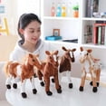 thumbnail image 3 of ZUARFY Horse Stuffed Animal Toy Lifelike Horses Plush Pony Doll Kids Birthday Gifts, 3 of 19