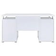 thumbnail image 6 of Stonecroft Furniture 2-Drawer Contemporary Wood Computer Desk in White, 6 of 9