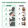 thumbnail image 6 of KINGYES Outdoor Folding HDPE Adirondack Chair with Dual Cup Holders - Patio & Outdoor Lounge, Deck, Weather - Resistant , Gray, 6 of 12