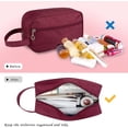 thumbnail image 2 of Toiletry Bag, Large Capacity Travel Bag for Toiletries, Waterproof Oxford Fabric Toiletry Organizer for Travel, Business Trips and Daily Use, Travel Essentials Burgundy, 2 of 7
