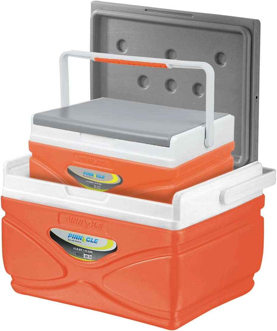 Pinnacle Thermoware 4.5 and 11 L Hard Sided Thermocooler, Orange, 2 Pack