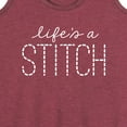 thumbnail image 3 of Instant Message - Lifes A Stitch - Women's Racerback Tank Top, 3 of 6