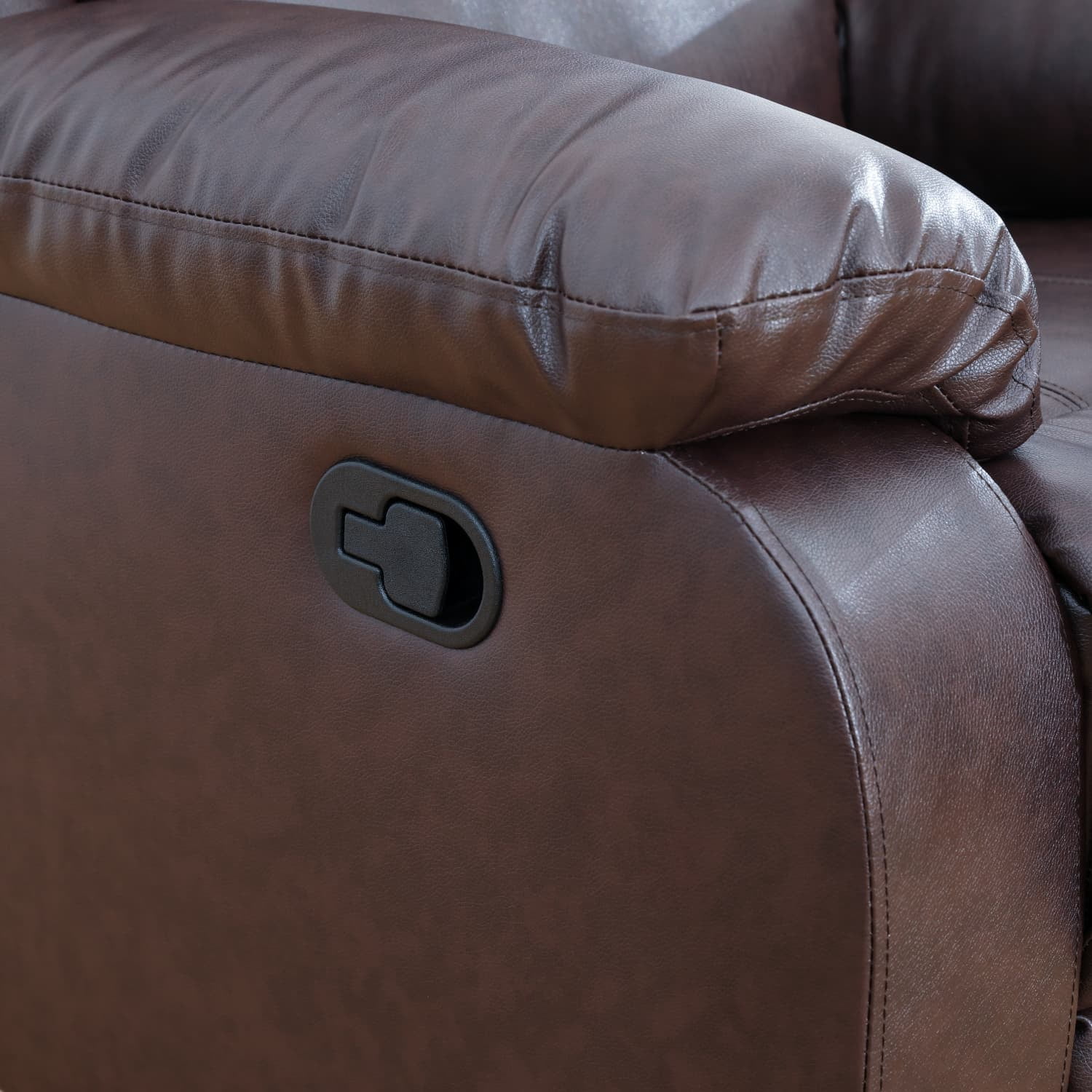 Semi PU and PVC Loveseat - Modern Sofa with Intelligent Functions, Solid Wood Frame, and High-Quality Sponge for Living Room