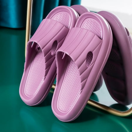 

Alueeu Women s slipper Unisex Soft Indoor Home Thick Soled Mute Couple Womens Non Slip Pillows Slippers