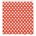 thumbnail image 3 of Ambesonne Valentine's Day Shower Curtain, White Hearts Love, 69"Wx84"L, Vermilion White, 3 of 3