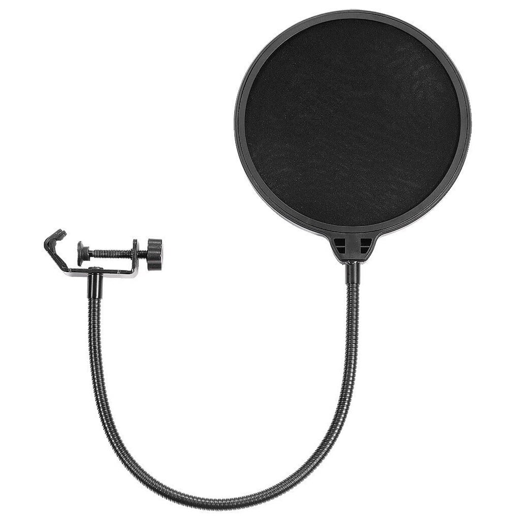 Bouclier D'Isolation Micro Pliable Avec Support Et Filtre Anti-Pop Double Couche – Idéal Pour Enregistrement Studio Et Streaming