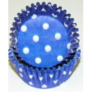 Blue and White Polka Dot Cupcake Liners - Baking Cups -50pack