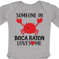 thumbnail image 4 of Inktastic Someone in Boca Raton Loves Me Boys or Girls Long Sleeve Baby Bodysuit, 4 of 5