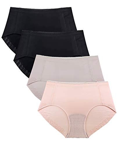 Womens Underwear Microfiber Silicone Edge Hipster Panties XS-3X Plus Size