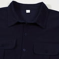 thumbnail image 4 of Tqyyweavej Corduroy Shirts for Men Stylish Solid Color Lapel Collar T-Shirts Botton Down Short Sleeve Tees Tops with Pockets S-3XL, 4 of 7