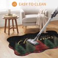 thumbnail image 6 of Scalloped Door Mat 16"x24", Red Green Christmas Tree Absorbent Non Slip Welcome Mats for Front Door, Xmas Buffalo Plaid Winter Snowflakes Diatomaceous Entryway Rug for Bathroom Kitchen Sink Entrance, 6 of 9