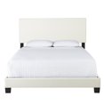 thumbnail image 6 of Boyd Sleep Florence White Faux Leather Queen Size Fully Upholstered Platform Bed Frame with Adjustable Headboard, Qualified Box Spring or Foundation Required for Use, 6 of 15