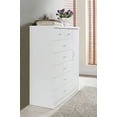 thumbnail image 4 of Hodedah 7-Drawer Dresser with Side Cabinet equipped with 3-Shelves, White, 4 of 5