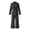 Black, Beige, Red, Navy Blue, Mint Green, variant on Women 2 Piece Blazer Suit Wrap Tie Waist Business Suits, Lapel Long Sleeve Side Tie Jacket High Waist Flowy Wide Leg Pants Elegant Dress Formal Outfit for Office Interview Wedding Guest