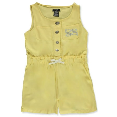 

Bebe Girls Twill Romper - yellow 4t (Toddler)