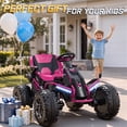 thumbnail image 5 of East doll 24V Ride on Toys for Big Kids, 4WD Ride on Car for Kids with 4x200W Motors, Kids Electric Car for Ages 3-12, Parent Remote Control, Adjustable Seat, 5 MPH, Pink, 5 of 10