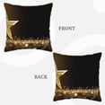 thumbnail image 3 of Haiem Gold Glittering Stars Print Velvet Soft Solid Decorative Square Throw Pillow Covers Set with Elegant Piping Christmas Cushion Case for Sofa Bedroom Car-16"x16", 3 of 8