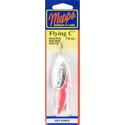 Mepps Flying C Treble Hook Inline Spinner, Hot Pink with Silver Blade