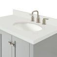 thumbnail image 5 of Ariel Cambridge 37 In. Right Offset Oval Sink Vanity With White Quartz Countertop In Grey, 5 of 10