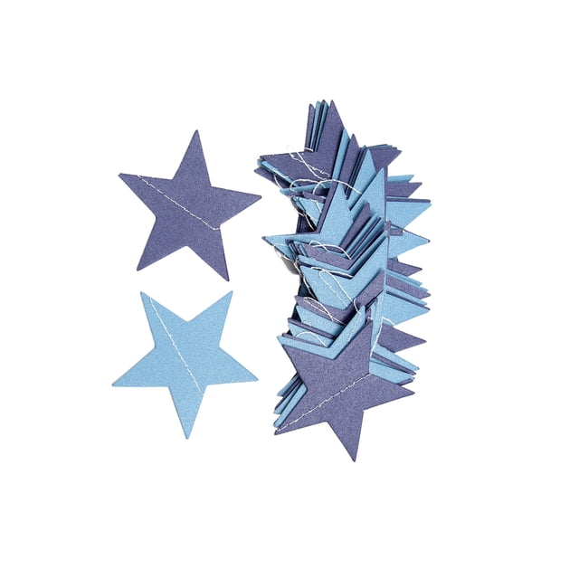 Recortes de confeti de estrellas colgantes Cateissary adorno creativo para el hogar decoración de fiesta azul