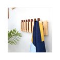 thumbnail image 3 of Wood Hanger w/ Flip-Down hookss Wall Mounted Clothes Rack Coat Hanger, 3 of 5