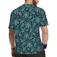 thumbnail image 2 of Wukai Vintage Floral Print Men's Short-Sleeved Mesh T-Shirt,Quick-Dry Short Sleeve Workout T-Shirt-Medium, 2 of 8