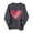 Dark Gray, variant on UPPADA Women's Sequins Heart Valentine Sweatshirt Long Sleeve Crew Round Neck Pullover Top Sparkly Casual Blouse for Holiday Wear Red,XXL