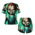 thumbnail image 5 of Lsque Chucky Women's Short-Sleeved Pajama Set - 2 Piece Soft and Lightweight Sleepwear Set-3X-Large, 5 of 9