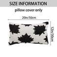 thumbnail image 7 of Unique Bargains Pack of 2 Maple Leaf Jacquard Throw Pillow Covers 20"x12" Black, 7 of 7