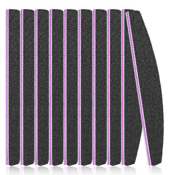 Set of 10 nail files, 17.8x2.8 cm, Black